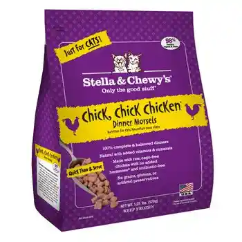 Dinner Morsels Chick, Chick Chicken Frozen Cat Food 1.25-lb