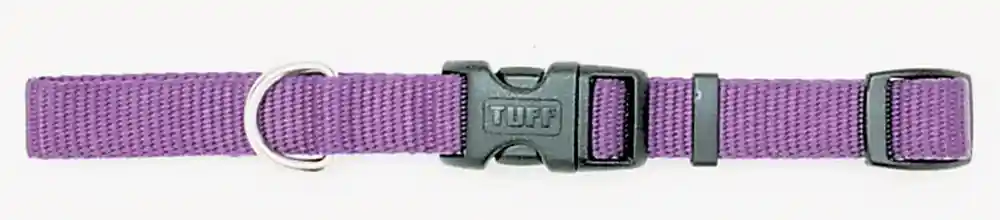 Adjustable Dog Collar With Plastic Buckle, Purple, 3/4" X 14"-20"