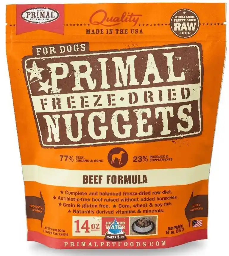 Freeze Dried Nuggets Grain Free Beef Formula Dog Food 5.5-oz