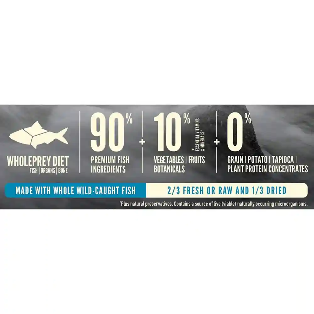 Dry Cat Food, Six Fish, Biologically Appropriate & Grain Free 12-lb