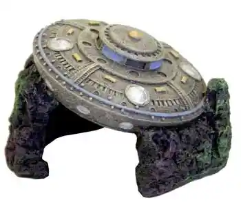 Blue Ornament Crashed Ufo W/cave