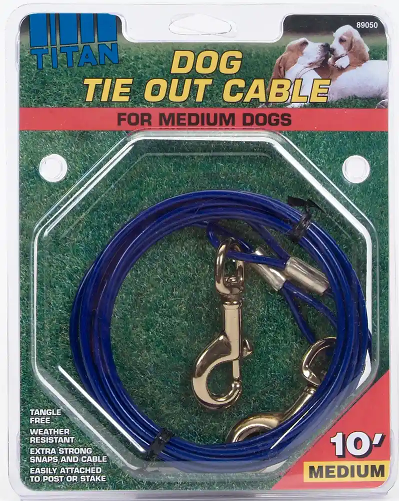 Medium Cable Dog Tie Out, Medium, 10'