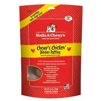 Dinner Patties Chewy's Chicken Grain Free Freeze Dried Raw Dog Food 25-oz