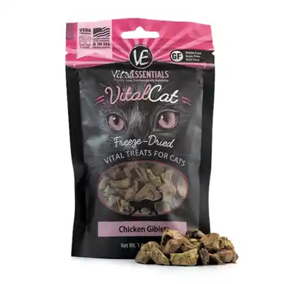 Vital Cat Freeze Dried Grain Free Chicken Giblets Cat Treats 1-oz