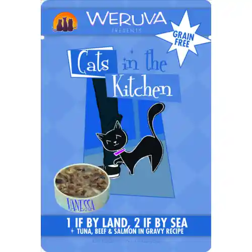 Cats In The Kitchen 1 If By Land 2 If By Sea Pouches Wet Cat Food 3-oz