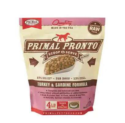 Pronto Raw Turkey & Sardine Frozen Dog Food 4-lb