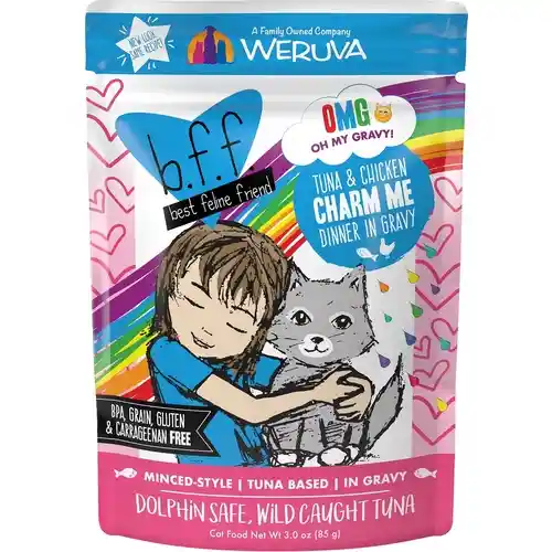 Bff Tuna & Chicken Charm Me Recipe Pouches Wet Cat Food 3-oz