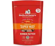 Dinner Patties Stella's Super Beef Grain Free Freeze Dried Raw Dog Food 25-oz