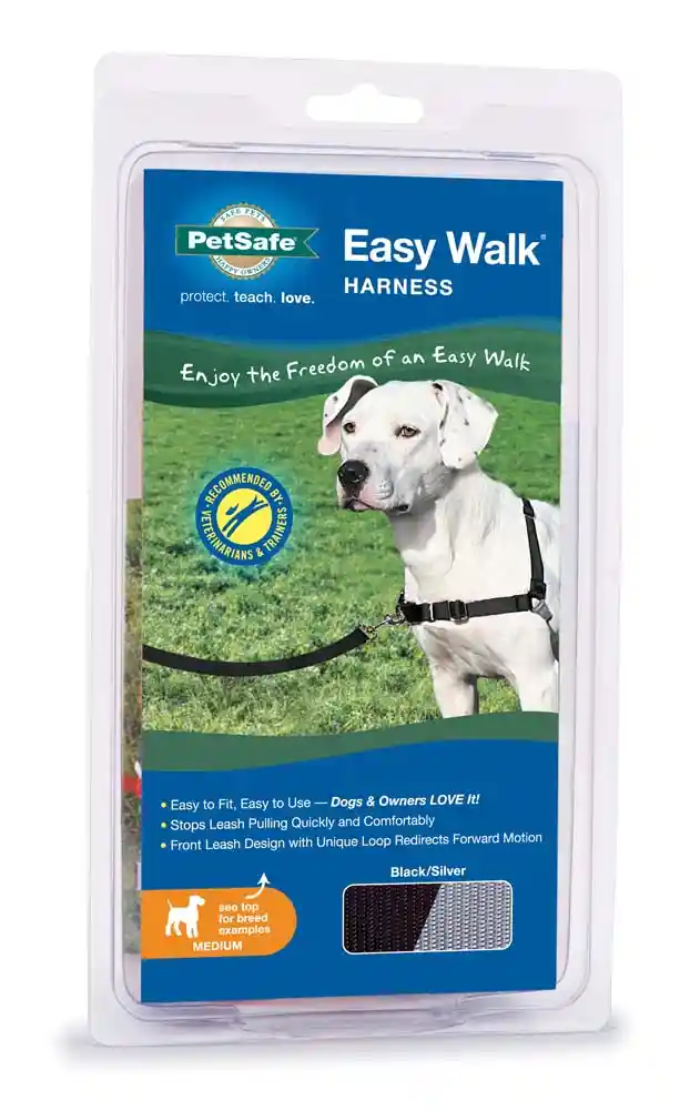 Easy Walk Harness, No Pull Dog Harness Medium Black