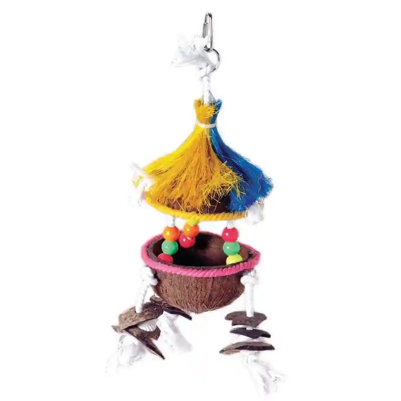 Tropical Teasers Bird Toy Tiki Hut