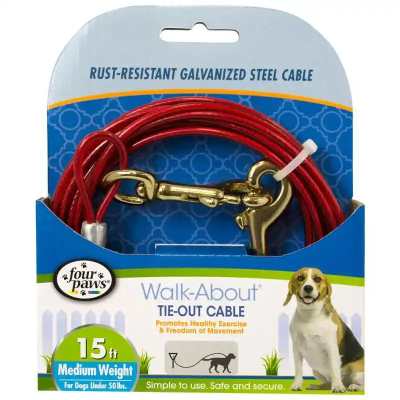 Cable Tieout 950lb 15' Red