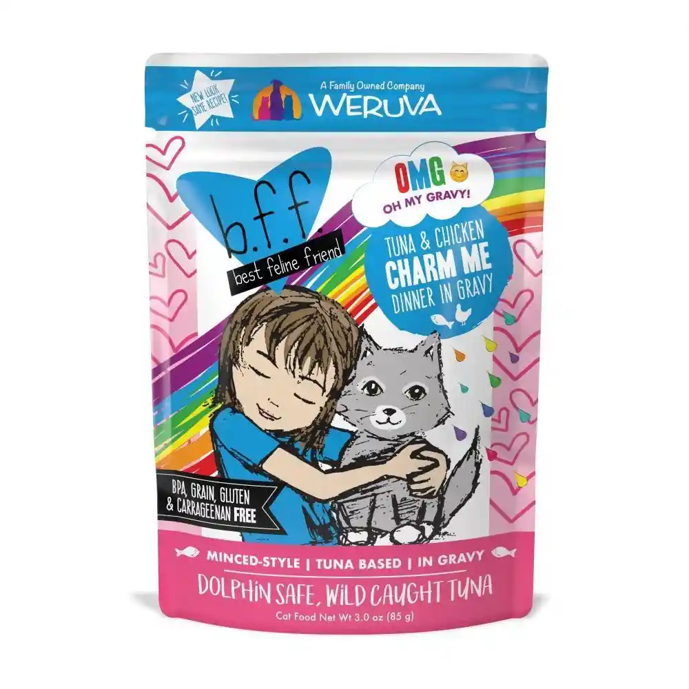 Bff Tuna & Chicken Charm Me Recipe Pouches Wet Cat Food 3-oz