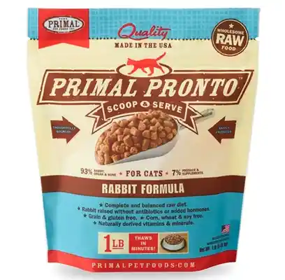 Pronto Raw Rabbit Frozen Cat Food 1-lb