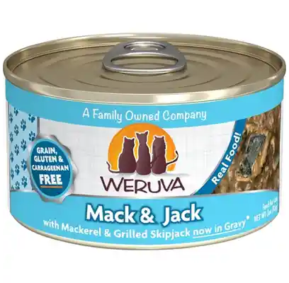 Mack & Jack With Mackerel & Grilled Skipjack Canned Cat Food 3-oz