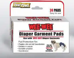 Wee Wee Diaper Garment Pads 24 Count