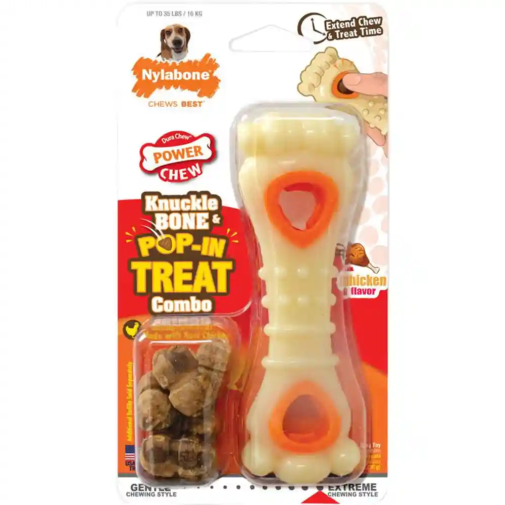 Power Chew Knuckle Bone & Pop-in Treat Combo