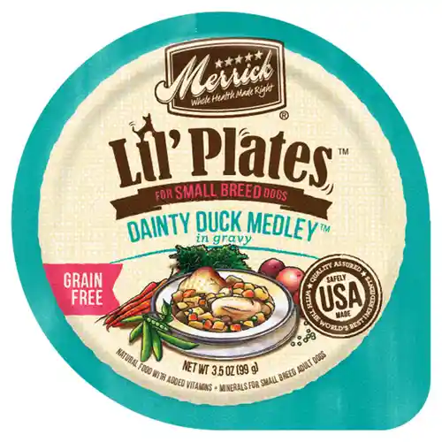 Lil' Plates Adult Small Breed Grain Free Dainty Duck Medley Canned Dog Food 3-oz