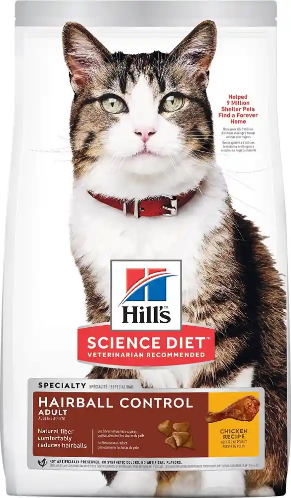 Adult Hairball Control Chicken Recipe Dry Cat Food 7-lb