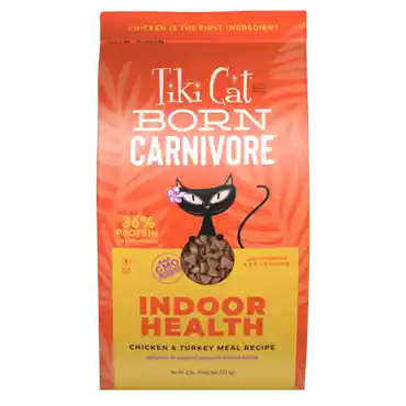 Born Carnivore Indoor Health Dry Cat Food - Chicken And Turkey Meal 6lbs Bag