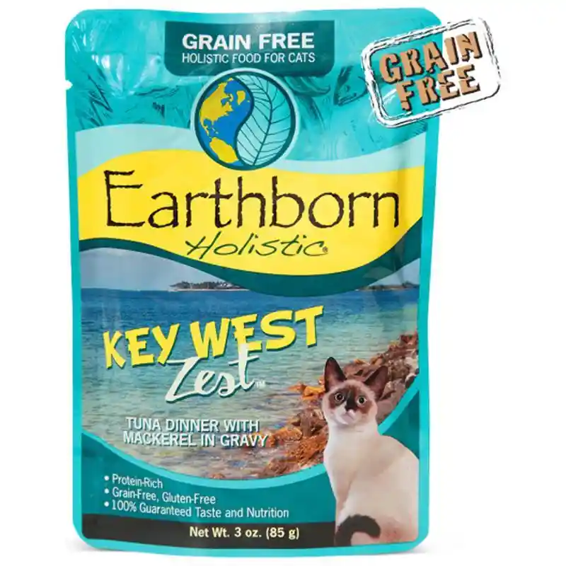 Key West Zest Tuna Dinner With Mackerel In Gravy Grain-free Cat Food Pouch 3-oz