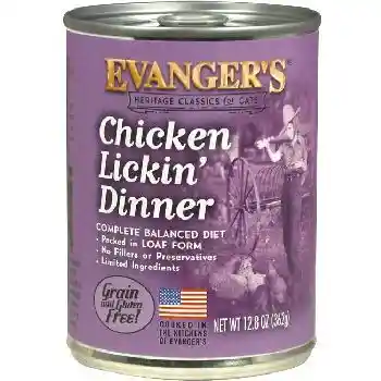 Evanger's Can Cat Chicken Lickin' Dinner 13 Oz