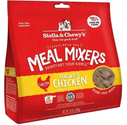 Meal Mixers Freeze Dried Raw Chewy's Chicken Grain Free Dog Food Topper 18-oz