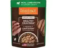 Instinct Healthy Cravings Grain Free Real Lamb Recipe Meal Topper Pouches For Dogs 3-oz