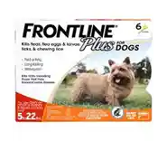 Frontline Plus Yellow Dog 0-22 Lbs 3 Pk