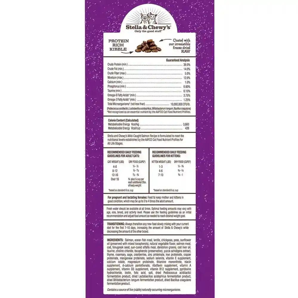 Raw Coated Wild-caught Salmon Dry Cat Food 2.5-lb