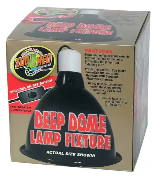 Zoomed Deep Dome Lamp Fixture