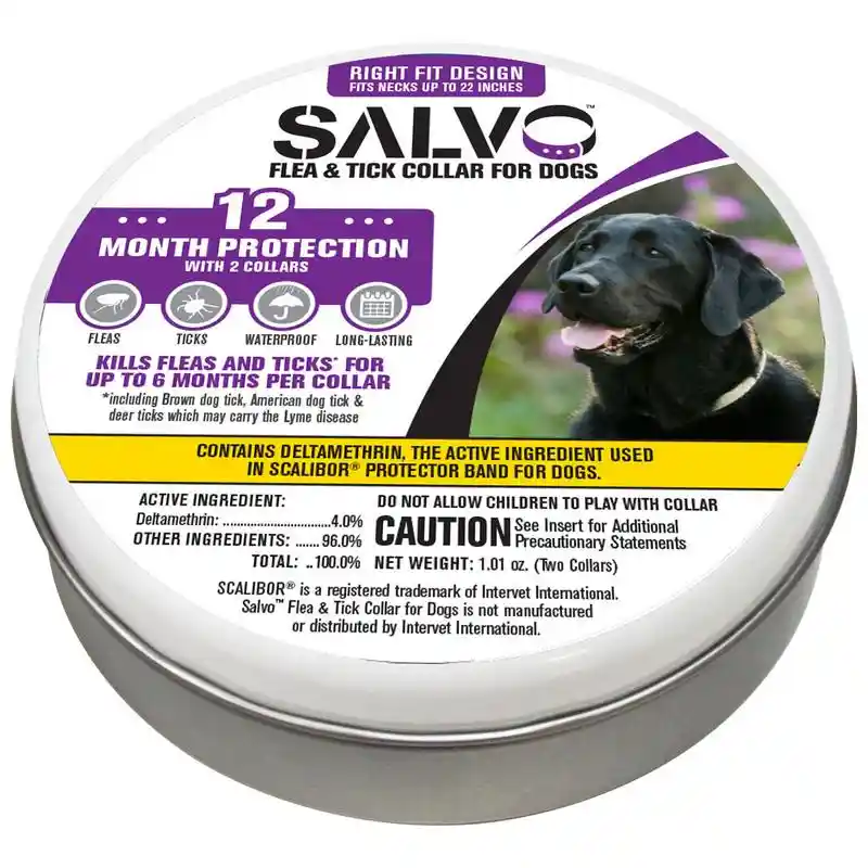 Salvo Flea And Tick Collar For Dogs 2-pack Large;