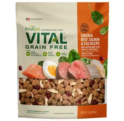 Vital Complete Meals Grain-free Chicken, Beef, Salmon & Egg Fresh Dog Food 1.75-lb