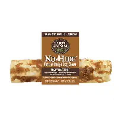 No-hide Easily Digestible Rawhide Alternative Venison Flavor Dog Chews 7" - Single