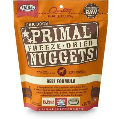 Freeze Dried Nuggets Grain Free Beef Formula Dog Food 5.5-oz