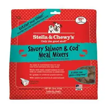 Meal Mixers Freeze Dried Raw Savory Salmon & Cod Grain Free Dog Food Topper 18-oz