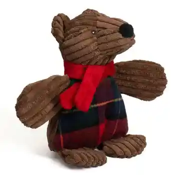 Hugglehounds 2020 Holiday Corduroy Brown Bear Small