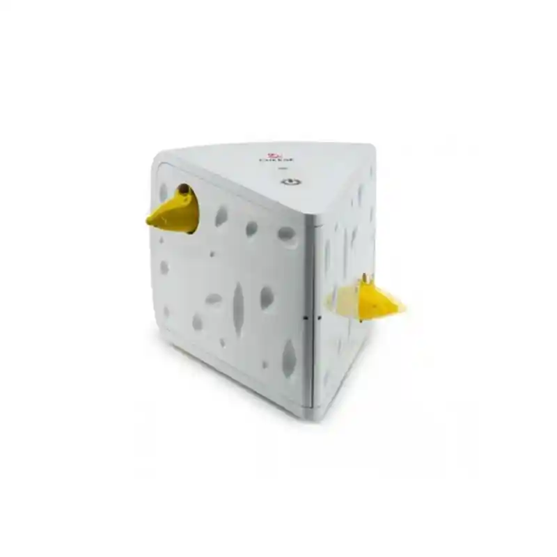 Cheese Automatic Cat Toy White;