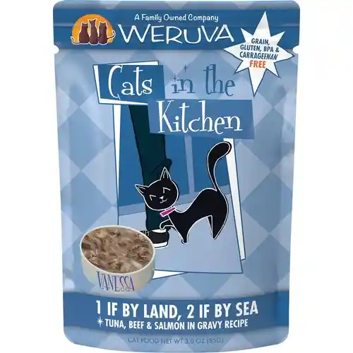 Cats In The Kitchen 1 If By Land 2 If By Sea Pouches Wet Cat Food 3-oz