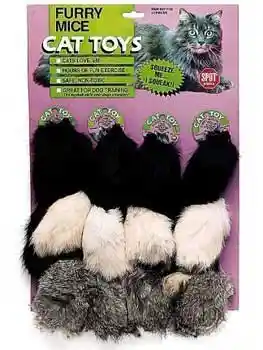 Shaggy Plush Giant Mouse Rattle & Catnip Cat Toy