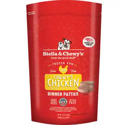 Dinner Patties Chewy's Chicken Frozen Raw Dog Food 12-lb