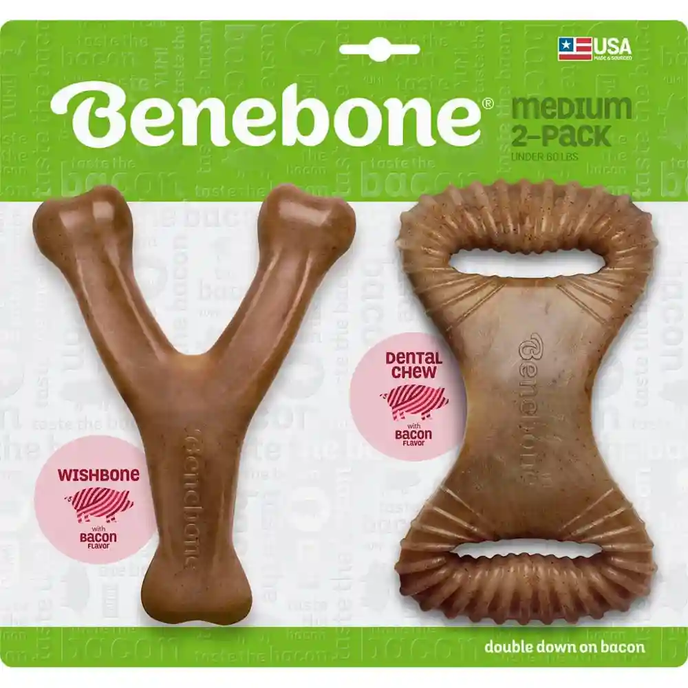 Benebone Dental/Wishbone Combo Med 2pk