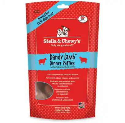 Dinner Patties Dandy Lamb Grain Free Freeze Dried Raw Dog Food 5.5-oz