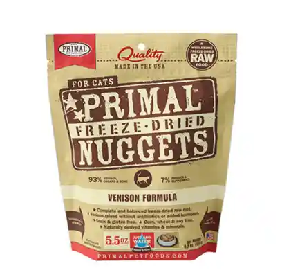 Freeze Dried Nuggets Venison Formula Complete Diet For Cats 5.5-oz