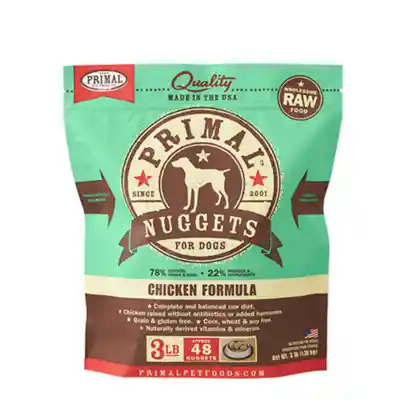 Raw Frozen Canine Chicken Formula Nuggets Dog Food 3-lb