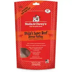 Dinner Patties Stella's Super Beef Grain Free Freeze Dried Raw Dog Food 25-oz
