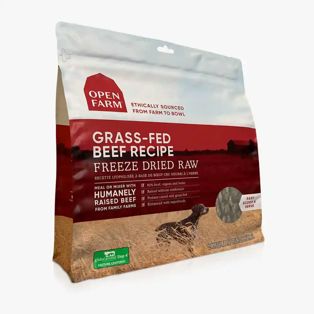 Grassfed Beef Recipe Freeze Dried Raw Dog Food 13.5-oz