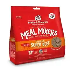 Meal Mixers Freeze Dried Raw Stella's Super Beef Grain Free Dog Food Topper 18-oz