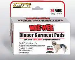 Wee Wee Diaper Garment Pads 24 Count