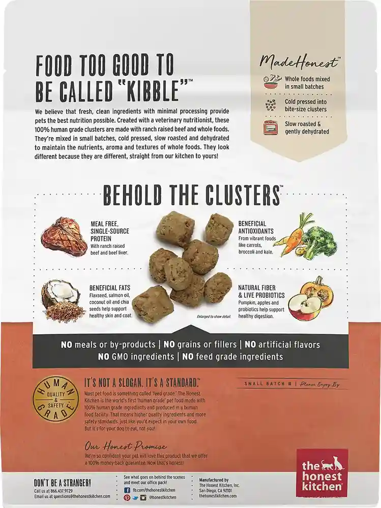 Clusters Grain Free Beef Dry Dog Food 20-lb