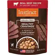Instinct Healthy Cravings Grain-free Tender Beef Recipe Meal Topper Pouches For Dogs 3-oz
